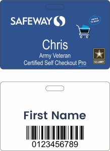 (image for) Safeway Veteran Certified Self Checkout Pro Blue Badge (ID Style)