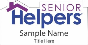 (image for) Senior Helpers - White Shaped Badge