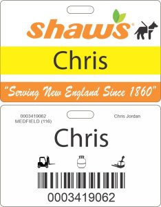 (image for) Shaws Service Animal ID Badge for Minors 14-15 Years Old