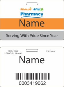 (image for) Shaws Star Market Pharmacy ID Badge for Minors 16-17 Years Old