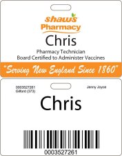 (image for) Shaws Pharmacy Technician and Vaccine ID Badge (MAINE STORES ONLY)