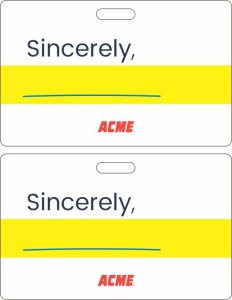 (image for) Acme Sincerely Minor Blank Badge Pack (ID Style)