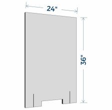 (image for) First Interstate Sneeze Guard (Teller 24"x36") Portrait Orientation