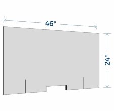 (image for) First Interstate Sneeze Guard (Desk 24"x46") Landscape Orientation