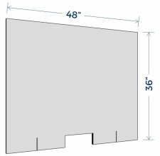 (image for) First Interstate Sneeze Guard (Desk 36"x48") Landscape Orientation