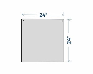 (image for) Floating Sneeze Guard - Portrait - 24\" x 24\"