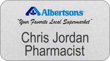 (image for) Albertsons Silver Pharmacy Name Badge