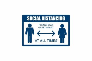 (image for) Social Distancing Sticker