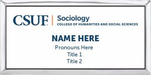 (image for) CSUF - Sociology Silver Executive Badge