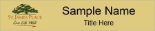 (image for) St. James Place Gold 10" x 2" Nameplate