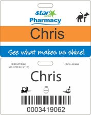 (image for) Star Market Pharmacy Service Animal ID Badge for Minors 16-17 Years Old