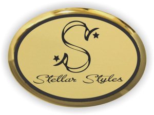 (image for) Stellar Styles Oval Executive Gold Badge