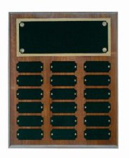 (image for) Step Edge Genuine Walnut 18 Plate Perpetual Plaque