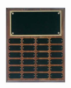 (image for) Step Edge Genuine Walnut 24 Plate Perpetual Plaque