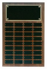 (image for) Step Edge Genuine Walnut 36 Plate Perpetual Plaque