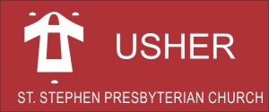 (image for) St. Stephen Presbyterian Church Red USHER Badge