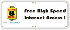 (image for) Super 8 Logo A 28" x 6' Banner