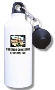 (image for) Superior Concierge Services, Inc. Water Bottle - White
