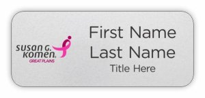 (image for) Susan G. Komen Great Plains Silver Round Corners badge