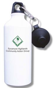 (image for) Sycamore Highlands Comm. Action Water Bottle - White