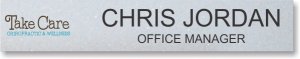 (image for) Take Care Chiropractic Nameplate