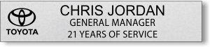 (image for) Toyota World of Lakewood Silver Name Plates