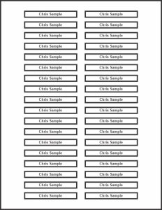 (image for) Label Sheet