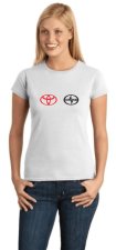 (image for) Toyota Logo E Women's T-Shirt White
