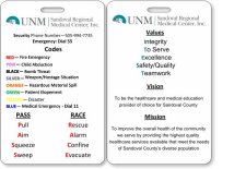 (image for) UNM Sandoval Regional Medical Center Double Sided Photo ID (Quanity of 500)