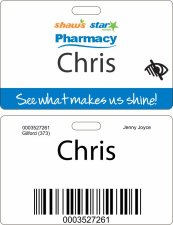 (image for) Shaws Star Pharmacy Visually Impaired ID Badge