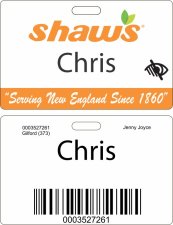 (image for) Shaws Visually Impaired ID Badge