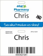 (image for) Star Market Pharmacy Visually Impaired ID Badge