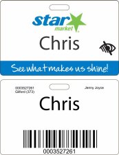 (image for) Star Market Visually Impaired ID Badge
