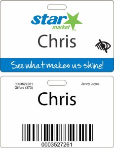 (image for) Star Market Visually Impaired ID Badge