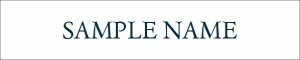 (image for) Warren Averett, LLC White Nameplate 10\" x 2\" - 60pt Font