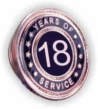 (image for) Years of Service Lapel Pin - 18 Year
