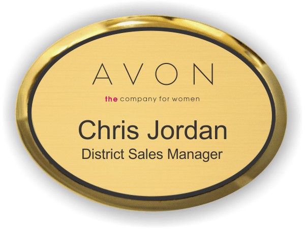 Avon Gold Oval Executive Badge - $15.06 | NiceBadge™
