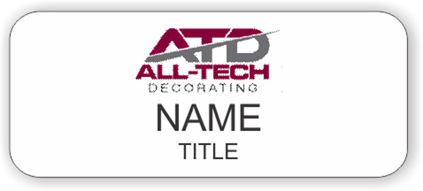 All Tech Decorating Standard White Badge Nicebadge