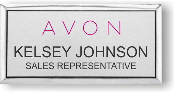 Avon Executive Silver Badge (Pink Logo) - $12.73 | NiceBadge™