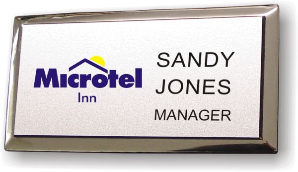 Micro Inn Logo Microtel Inn Logo A Executive Silver Badge - $9.05 | NiceBadge™