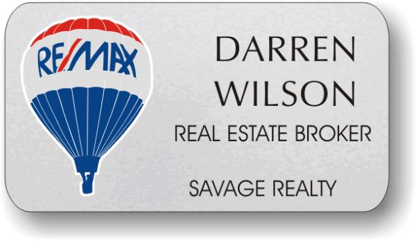 Remax Balloon Logo Silver Badge - $8.98 | NiceBadge™