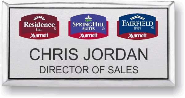 Residence Inn - Springhill Suites - Fairfield Inn 3 logo Silver Executive  Badge - $14.46 | NiceBadge™