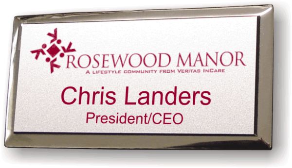 Rosewood Manor Executive Silver Badge - $11.85 | NiceBadge™