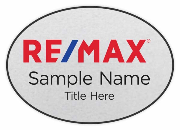 Remax Silver Oval Badge - $12.67 | NiceBadge™