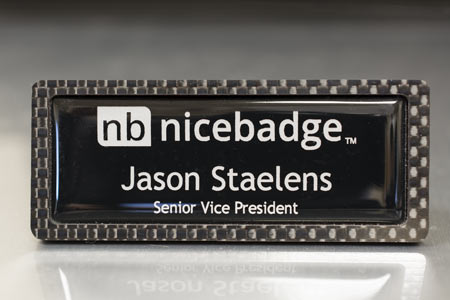 Carbon Fiber Name Badge Black