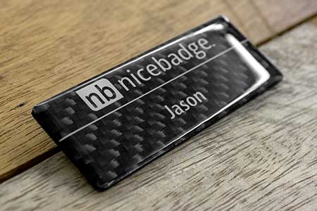 Carbon Fiber Name Badge