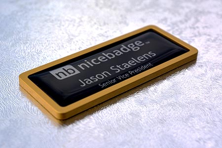 Gold Prestige Name Badge