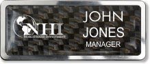 Polished Frame Investment Company Name Badge