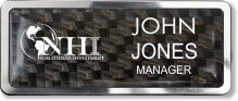 Polished Frame Investment Company Name Badge