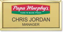 Gold Large Executive Name Badge